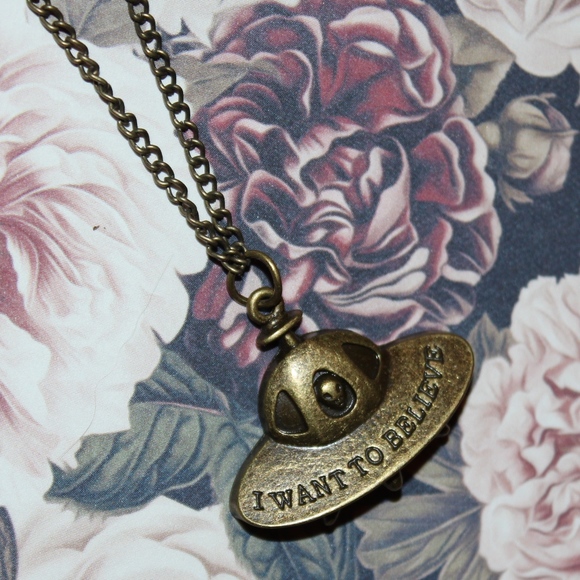 Handcrafted Jewelry - New Alien Spaceship Necklace Boutique Handmade